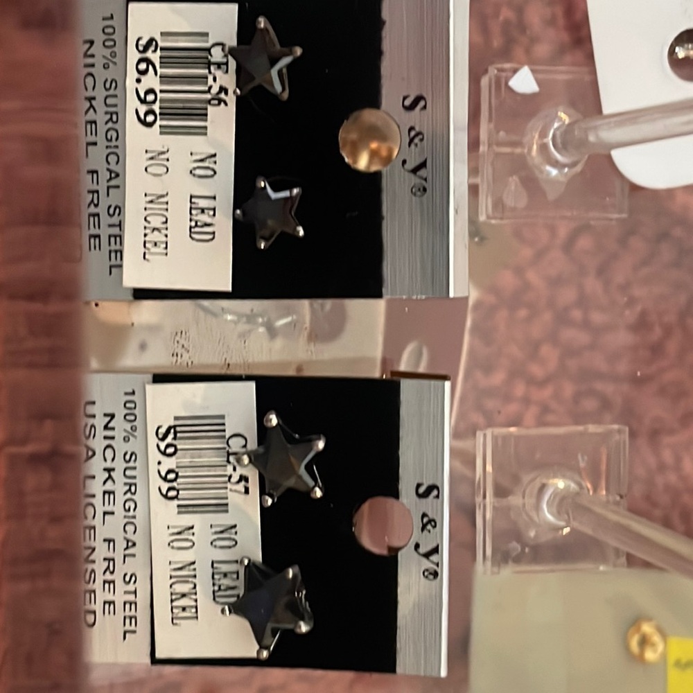 3 star earrings